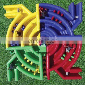 Team Building Games Inflatable Dizzy X Interactive Obstacles Wipeout Game For Sale photo-2