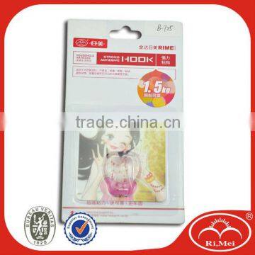 Plastic self adhesive decorative removable hook