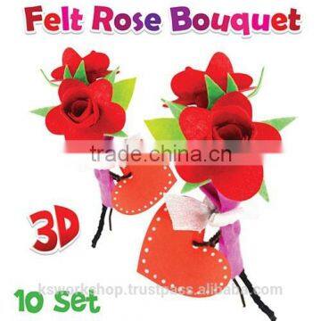 Felt Rose Bouquet Pack of 10