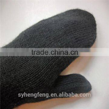 2016 Fashion design Long fingerless jacquard knitted gloves