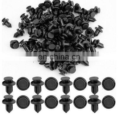 100X 10mm Auto Car Clips Plastic Push Type Rivet Retainer Fastener for Car