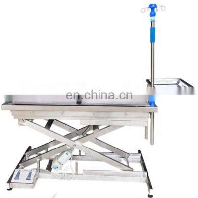 Factory Price 304 Stainless Steel Electric Veterinary Surgical Operation Table