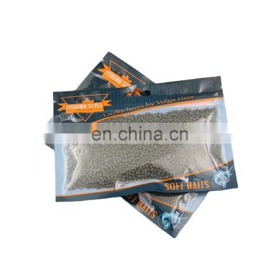 Resealable soft plastic fishing bait lures packaging bags with clear window