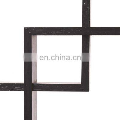 Decorative Wall Mounted Shelf 4 Cube Intersecting Floating Square Shelves Home Decor Furniture photo-5