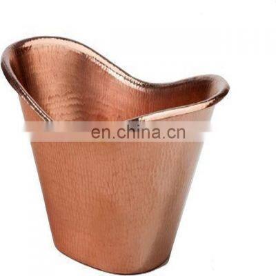 copper antique metal bath tube shape wine ice bucket