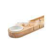 Natural Core Bamboo French Bread Board Baguette Cutting Board With Dipping Bowl