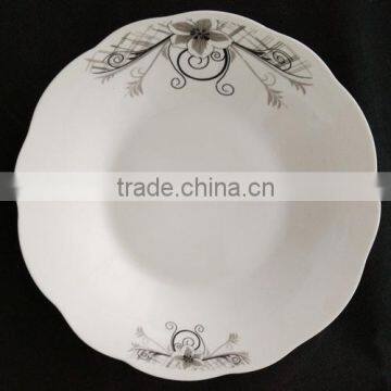 2016 new products design ceramic soup plate