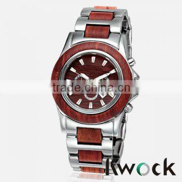 Hot New European and American Style Vogue Metal and Wooden Ladies Watches Women Dress Watch