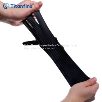 9inch 6.6g Black Nitrile Gloves Powder Free