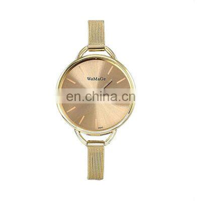 WOMAGE 9940 Big Luxury Quartz Women Bracelet Watch Stainless Steel Strap Business Watch Women