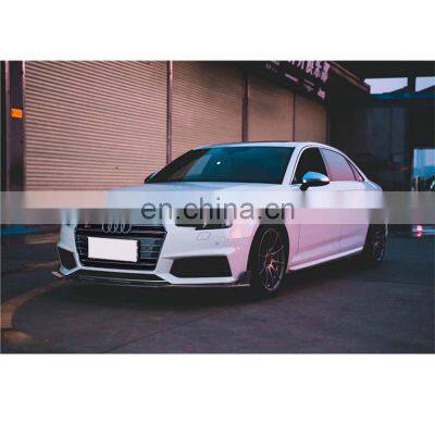 Runde Perfect Fitment For 2017-2019 Audi A4 S5 B9 Upgrade CMST Style Carbon Fiber Front Lip Rear Diffuser Body Kit