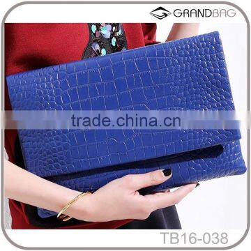 New design embossed crocodile leather ladies clutch bag evening clutch bag