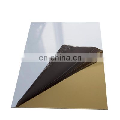 Factory Wholesale SS Color Plate 8K Golden Decor 3d Wall Gold Mirror 201 202 304 316 430 Decorative Stainless Steel Sheet