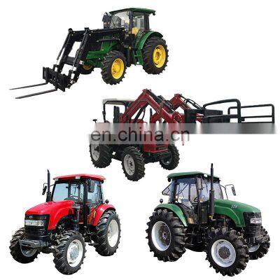 Large power tractor China 120hp with cabin air condition front end loader with bucket