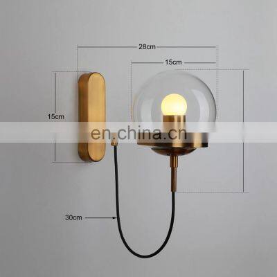 Loft LED Wall Light Indoor Decoration Bedroom E27 110-220V Modern Home Gold Wall Lighting