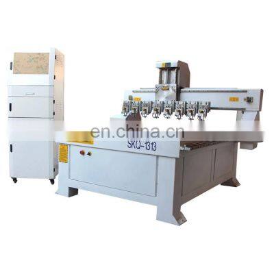 CNC Multi Heads Glass Cutting Machine Caving mirror glass with manual glass cutting machine