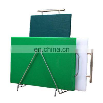 Fashion wholesale commerical restaurant kitchen food grade friuit cutting board composite plastic pe chopping block with handle