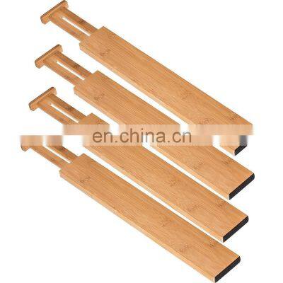 Bamboo Telescopic Divider Adjustable Kitchen 4 Drawer Organizer Partition Expandable Drawer Dividers photo-3