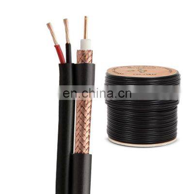 75ohm low loss stranded RG59 with power rg59 2dc Solid PE 305m RG6 CCTV Camera RG6 Siamese Communication Coaxial Cable