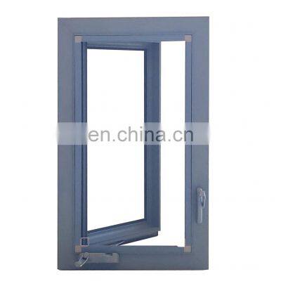 Hurricane Impact Plastic Double Glass Vinyl French Casement UPVC  Window Design