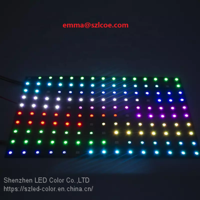 Individual Addressable RGB SMD5050 WS2812B Flexible PCB Digital 8x8 8x16 16x16 256 Pixels Flexible LED Matrix Display Panel