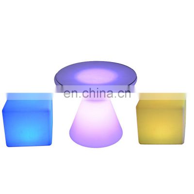 led seating mobile bar lumineux cubo led tables outdoor waterproof RGB garden bar stools