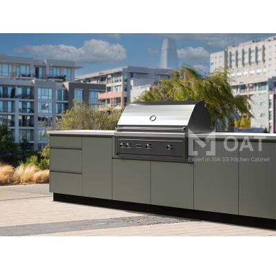 OAT Fully 304 stainless steel outdoor garden kitchen cabinets