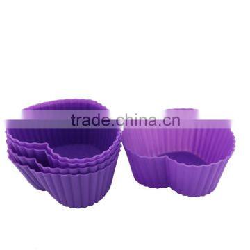 Easy Release And Flexible Silicone Purple Baking Cups