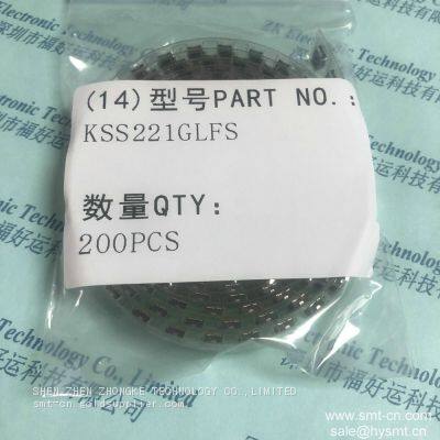 C&K Push Button Switch KSS221GLFS Tact Switch SPST-NO 0.05A 50V 90GRAUS CH TACTIL RAD 2 TERM L 6.0, C 4.4, A 1.7 PCI SMD