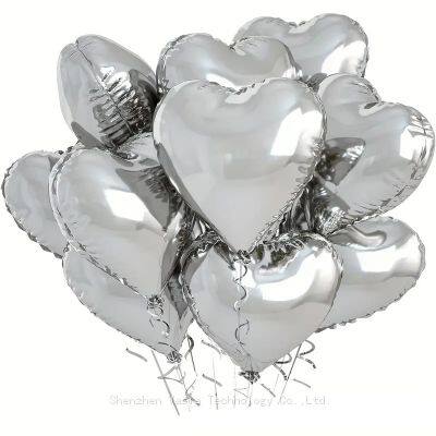 Wholesale Eco-Friendly 18-Inch Love Heart Foil Balloon Helium Floating for Valentine's Day Decor