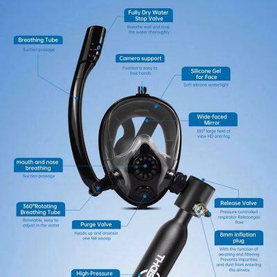 THAISTONE Lung Tank 0.5L Mini Scuba Diving Dive Air Tank Without Pump photo-5