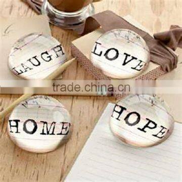 practical letters crystal paperweight