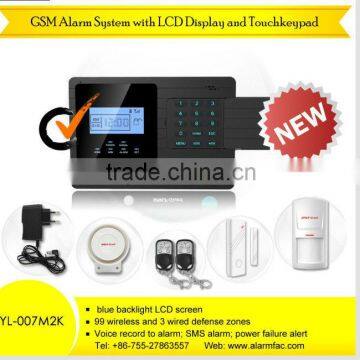 15 Years Factory GSM mms Alarm security System with LCD Screen and built-in PIR YL-007M2K sms door alarm