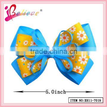 Wholesale grosgrain ribbon bow pre-made bow alligator clip as girls gift