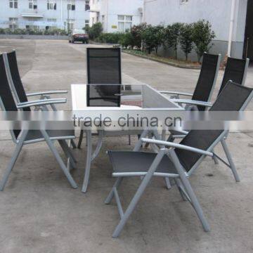 Mesh aluminum garden furniture set italy set