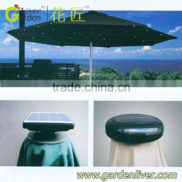 UV protective folding sunshade design parasol patio umbrella solar lights