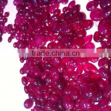 Glass Filled Ruby Cabochons