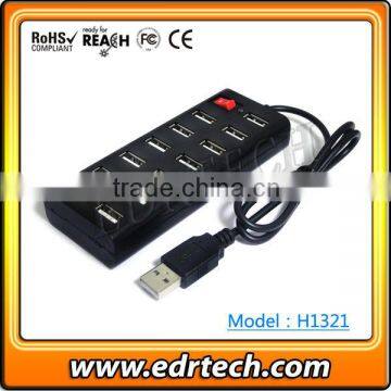 USB 2.0 high speed 13 Ports USB2.0 HUB with switch