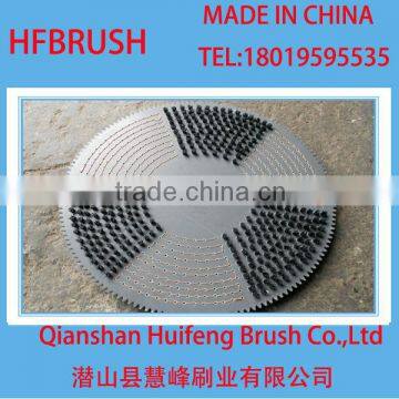 Short nylon bristle disc brush