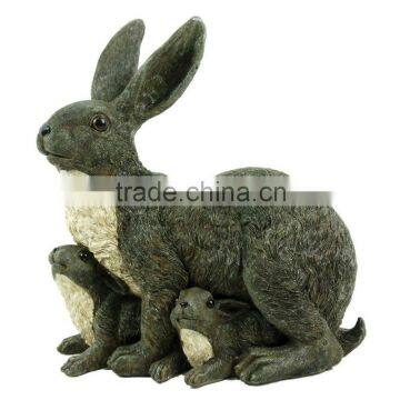 Design Toscano Bashful the Bunny Lying Down Garden Rabbit Statue Multicolored