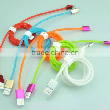 High quality colorful usb cable Wholesale charging cable for iphone/ipad