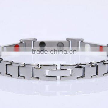 Wholesale Blue Stainless Steel Health Magnetic Bracelet of Women photo-3