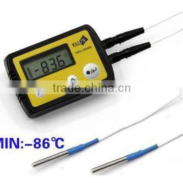 External dual/double probe low temperature data logger
