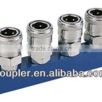 Professional 4 Way Multi Pass Quick Coupler For Pneumatic equipment