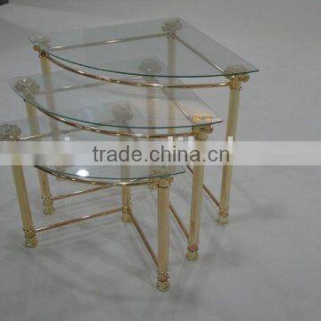 Golden Luxury Tempered Glass Table Sets