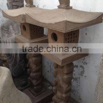 Antique garden stone monkey lanterns