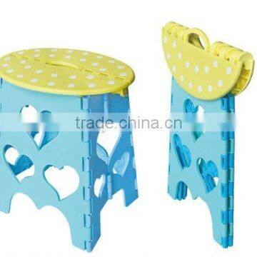 39cm height oval plastic foldable stool folding ottoman