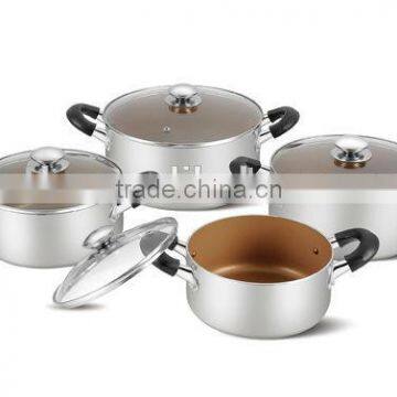 Korean Style Aluminum non stick coating Casserole Stock Pot Cooking Pot Soup Pot Noodle Hot Pot Kitchenwares