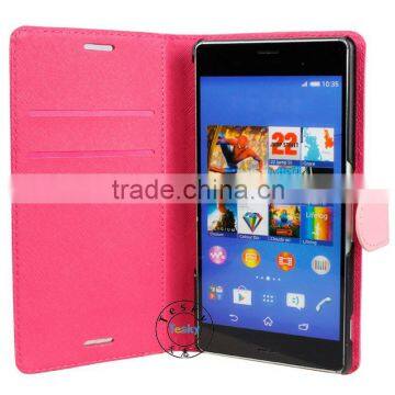 for sony z3 cover 2014 newest credit slots wallet case