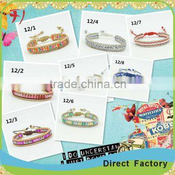 New arrivel leather cord with gemstone bracelet opal beads 1 row                        
                                                                                Supplier's Choice